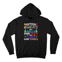 Autism Rocks And Rolls Funny Autism Awareness Month Tall Hoodie