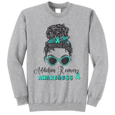 Addiction Recovery Awareness Month Sobriety Support Tall Sweatshirt