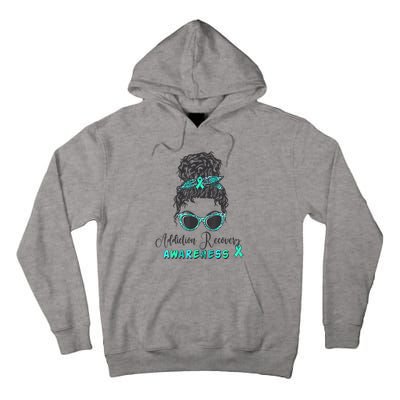 Addiction Recovery Awareness Month Sobriety Support Tall Hoodie