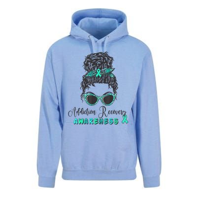 Addiction Recovery Awareness Month Sobriety Support Unisex Surf Hoodie