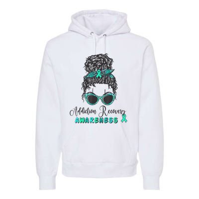 Addiction Recovery Awareness Month Sobriety Support Premium Hoodie