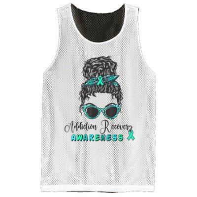 Addiction Recovery Awareness Month Sobriety Support Mesh Reversible Basketball Jersey Tank