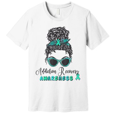 Addiction Recovery Awareness Month Sobriety Support Premium T-Shirt