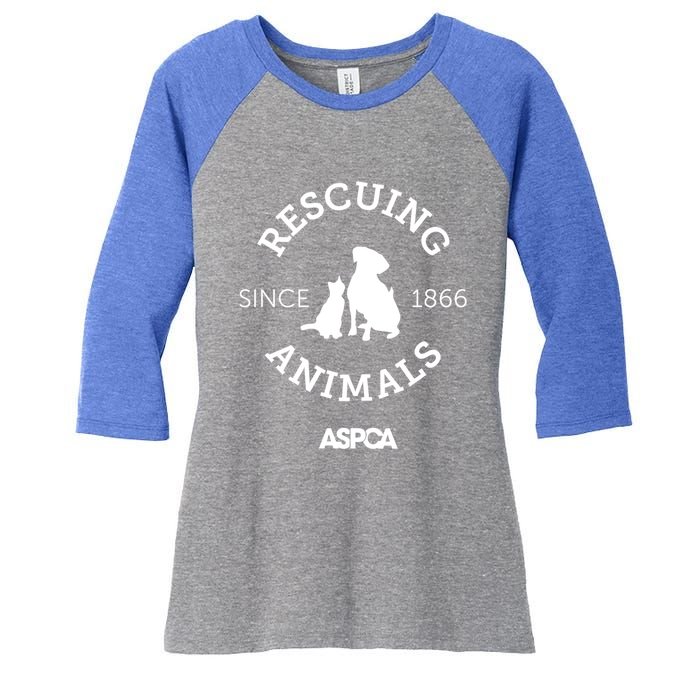 Aspca Rescuing Animals Since 1866 Gift Women's Tri-Blend 3/4-Sleeve Raglan Shirt