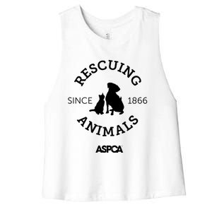 Aspca Rescuing Animals Since 1866 Gift Women's Racerback Cropped Tank