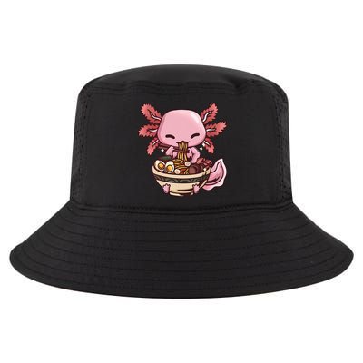 Axolotl Ramen Anime Kawaii Eating Teens Cool Comfort Performance Bucket Hat