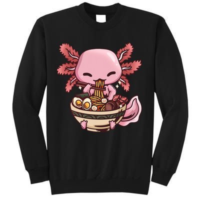 Axolotl Ramen Anime Kawaii Eating Teens Sweatshirt