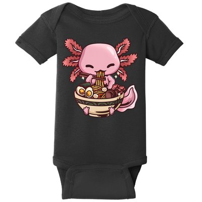 Axolotl Ramen Anime Kawaii Eating Teens Baby Bodysuit