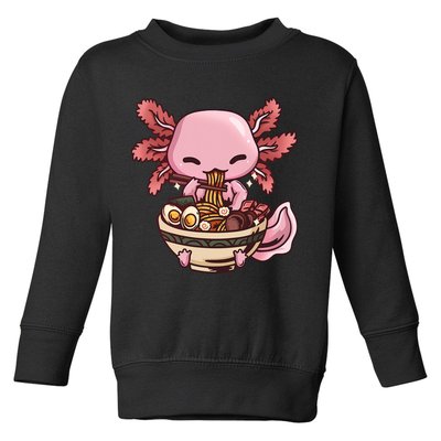 Axolotl Ramen Anime Kawaii Eating Teens Toddler Sweatshirt