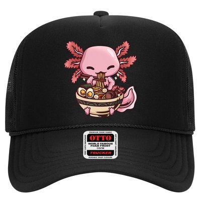 Axolotl Ramen Anime Kawaii Eating Teens Hat