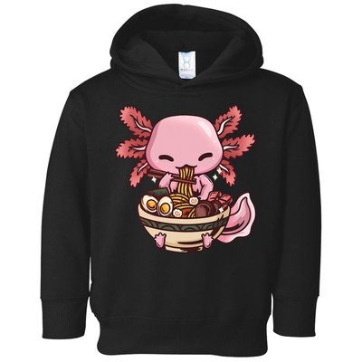 Axolotl Ramen Anime Kawaii Eating Teens Toddler Hoodie