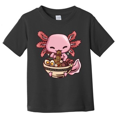 Axolotl Ramen Anime Kawaii Eating Teens Toddler T-Shirt