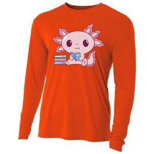 Axolotl Reading Cooling Performance Long Sleeve Crew