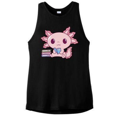 Axolotl Reading Ladies PosiCharge Tri-Blend Wicking Tank