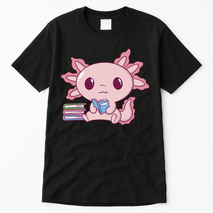 Axolotl Reading Tall T-Shirt