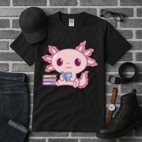 Axolotl Reading Tall T-Shirt