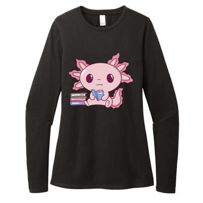 Axolotl Reading Womens CVC Long Sleeve Shirt