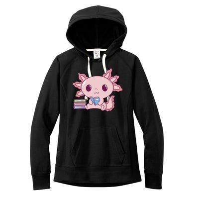 Axolotl Reading Women's Fleece Hoodie