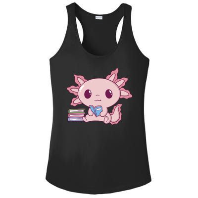 Axolotl Reading Ladies PosiCharge Competitor Racerback Tank