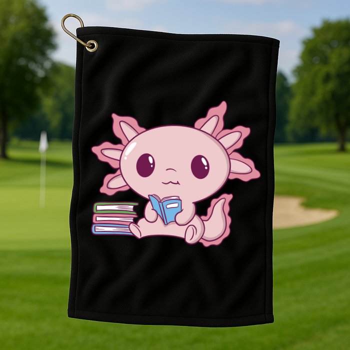 Axolotl Reading Golf Towel