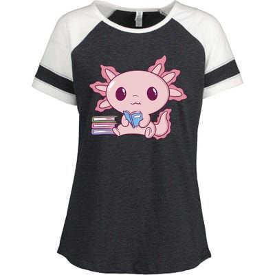 Axolotl Reading Enza Ladies Jersey Colorblock Tee