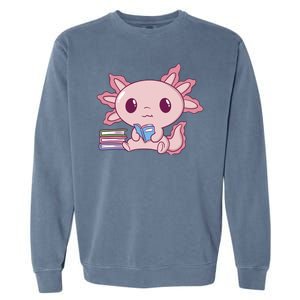 Axolotl Reading Garment-Dyed Sweatshirt