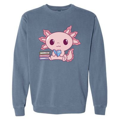 Axolotl Reading Garment-Dyed Sweatshirt