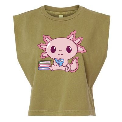 Axolotl Reading Garment-Dyed Women's Muscle Tee