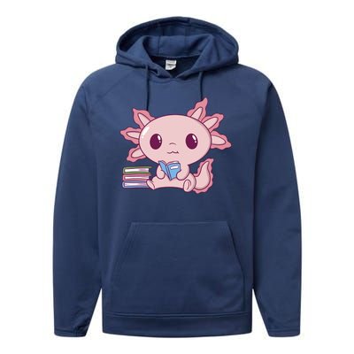 Axolotl Reading Performance Fleece Hoodie