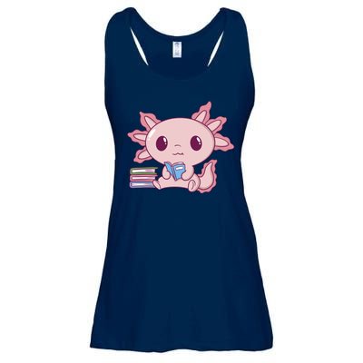 Axolotl Reading Ladies Essential Flowy Tank