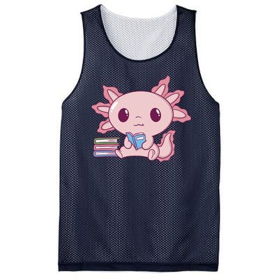 Axolotl Reading Mesh Reversible Basketball Jersey Tank