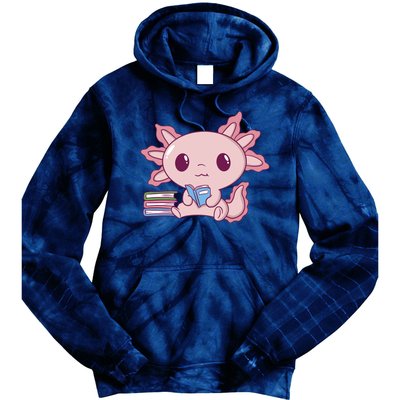 Axolotl Reading Tie Dye Hoodie