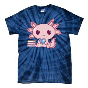 Axolotl Reading Tie-Dye T-Shirt