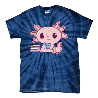 Axolotl Reading Tie-Dye T-Shirt