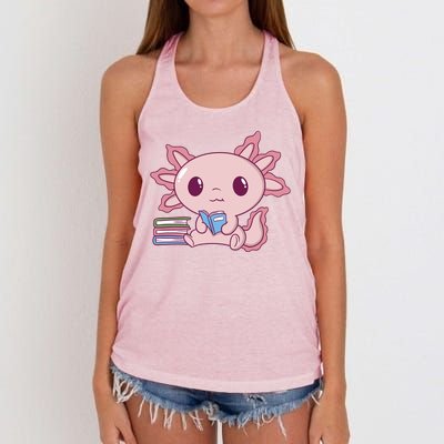 Axolotl Reading Women's Knotted Racerback Tank