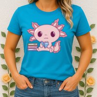 Axolotl Reading Womens T-Shirt