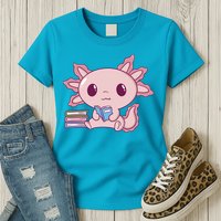 Axolotl Reading Womens T-Shirt