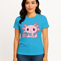 Axolotl Reading Womens T-Shirt