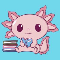 Axolotl Reading Womens T-Shirt