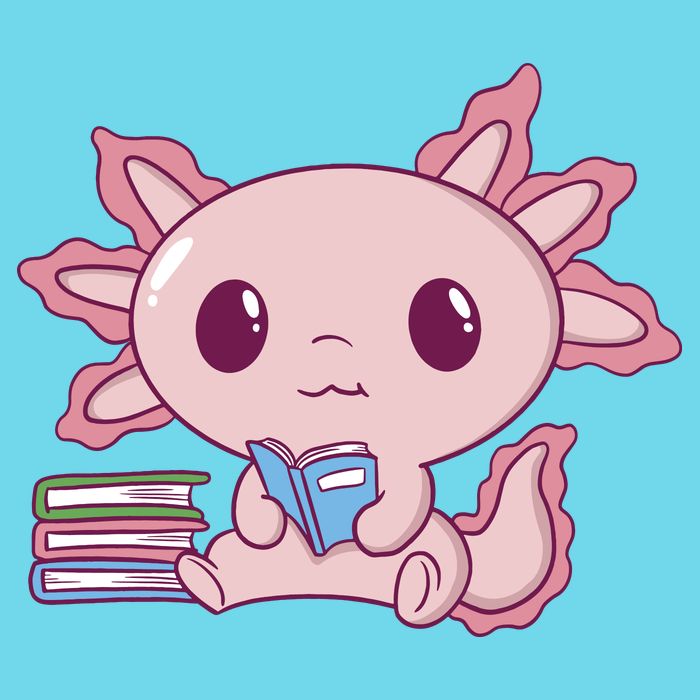 Axolotl Reading Womens T-Shirt