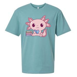 Axolotl Reading Sueded Cloud Jersey T-Shirt