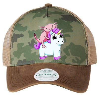 Axolotl Riding A Unicorn Funny Cute Legacy Tie Dye Trucker Hat