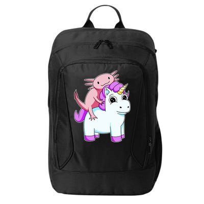 Axolotl Riding A Unicorn Funny Cute City Backpack
