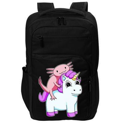 Axolotl Riding A Unicorn Funny Cute Impact Tech Backpack