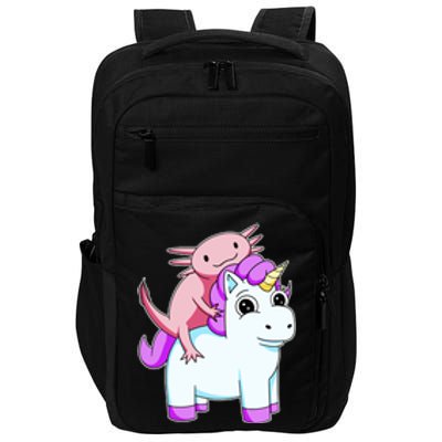 Axolotl Riding A Unicorn Funny Cute Impact Tech Backpack