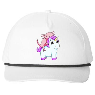 Axolotl Riding A Unicorn Funny Cute Snapback Five-Panel Rope Hat