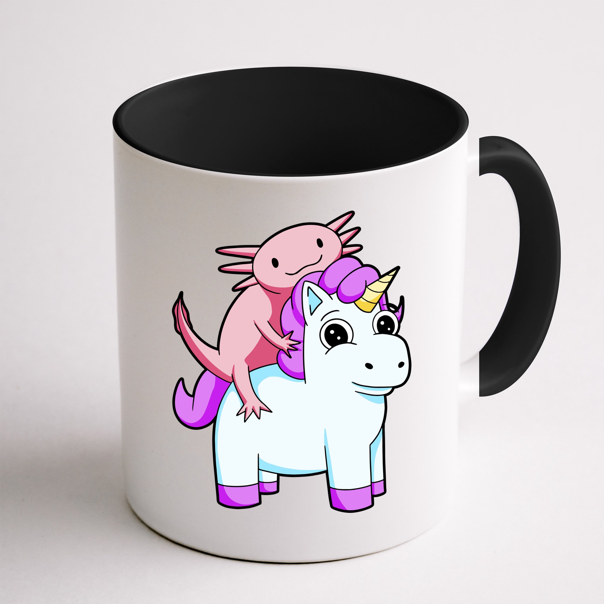 Axolotl Riding A Unicorn Funny Cute Mug