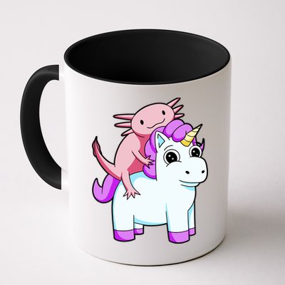 Axolotl Riding A Unicorn Funny Cute Coffee Mug