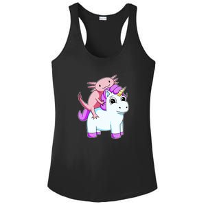 Axolotl Riding A Unicorn Funny Cute Ladies PosiCharge Competitor Racerback Tank