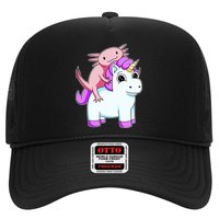Axolotl Riding A Unicorn Funny Cute Trucker Hat